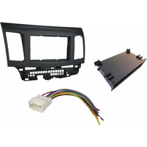 Car Stereo Single Double Din Dash Kit harness for 2007-2013 Mitsubishi Lancer Panel Fascia Plate Facia Frame