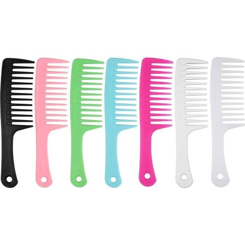 Large Wide Tooth Comb Anti-static Handle Detangling Reduce Hair Loss Barber Comb Pro Hairdress Salon Dyeing Styling Brush Tools