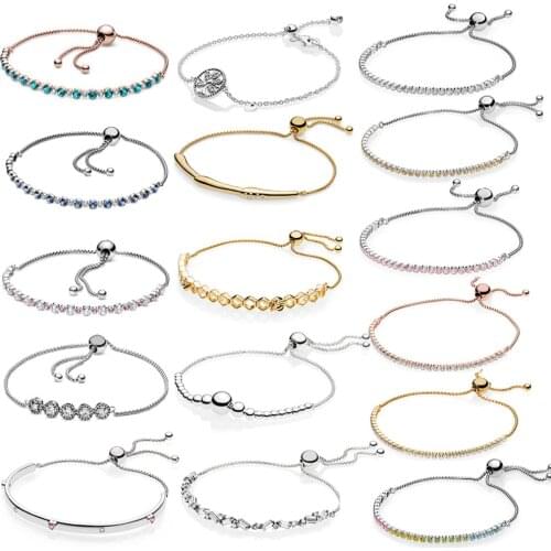 9 PDB SL high quality 925 sterling silver series fashion charm DIY bracelet suitable for bead charm female bracelet jewelry gift