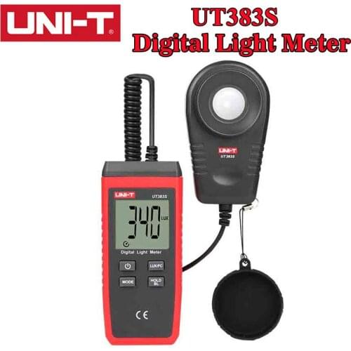 UNI-T UT383S Light Meter 200,000 LUX Digital Luxmeter Luminance Lux Fc Test Max Min Illuminometers Photometer
