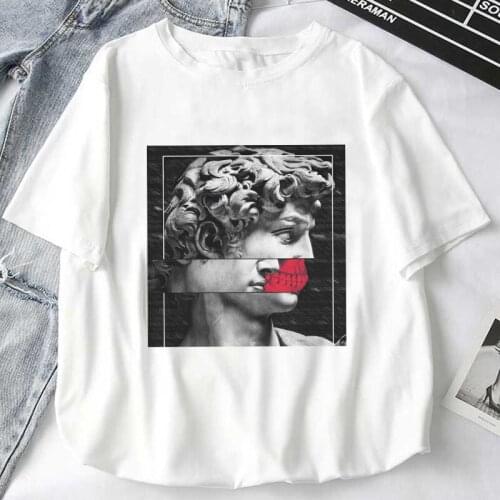 Women T-Shirt Medusas Print Oversized T Shirt Female Mythology Pattern Harajuku Tee Shirt Summer Short Sleeve Woman Clothes