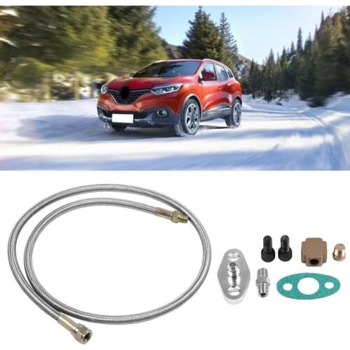 Turbo Oil Feed Line Kit Supply Complete Kit for T3 T4 T3/T4 Aluminum and ABS Materials Maximum Durability Auto spare parts