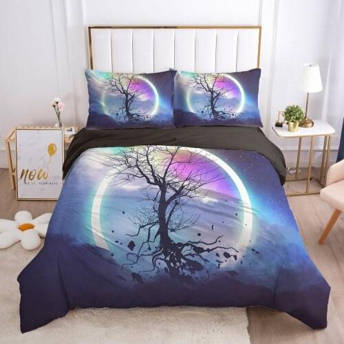 Modern Design Bed Linens Duvet Cover Set 2,3pcs Bedding Sets Quilt/Comforter/Blanket Covers Pillowcase Queen Size 3D Landscape