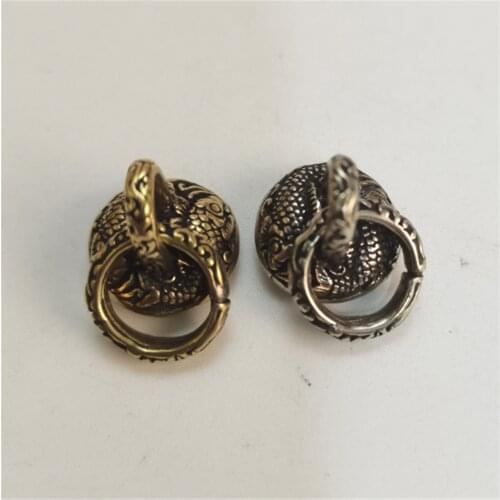 Vintage US Style Concho Loop Leather Keyring Hook For Purse,Wallet,Handbags,Concho with Ring