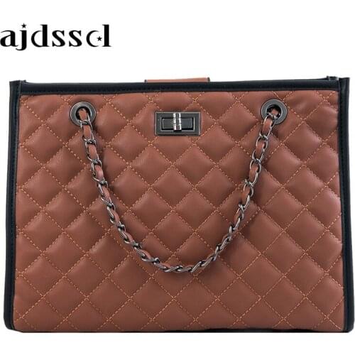 Women fashion Composite bag casual diamond lattice open shoulder bags luxury handbags women bags designer mochila mujer