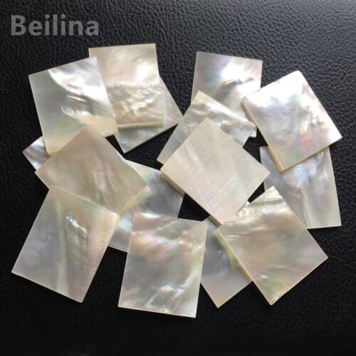 5pcs ) 30mm /25mm/1.5mm White Natural Mother of Pearl Shell DIY Musical Instrument Accessories and Crafts Inlay Carved Material