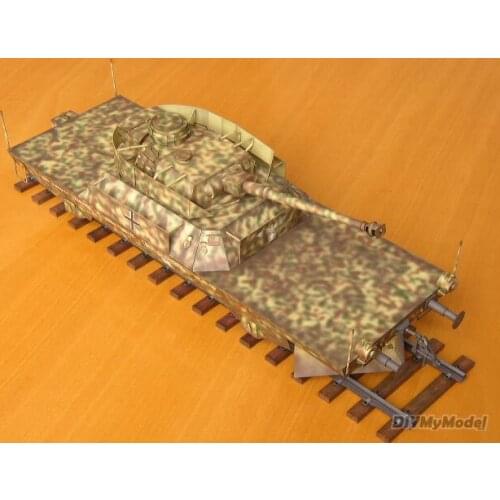 DIYMyModeI World War II German armored train tank DIY Handcraft Paper Model KIT Handmade Toy Puzzles Gift Movie props RU(Origin)
