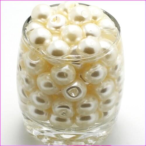 New 100pcs/lot round plastic ABS Imitation Pearl Button for sweater shirt sewing buttons garment accessory DIY