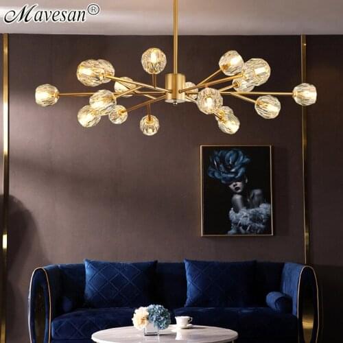New Design Chandelier Metal Molecular Lamp Pendant Ceiling Decor Glass Ball Lamp Living Room Restroom Indoor Chandelier Lighting