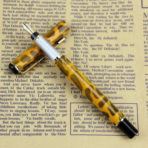 Baoer 801 Stainless Steel Metal Medium Nib Fountain Pen Student Office Writing