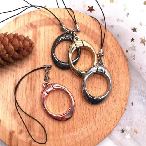 Hot Universal metal Lanyard For Smartphone phone U Disk Keys Phones Strap Finger Ring Lanyard 2 in 1 Mobile Holder Metal Stand