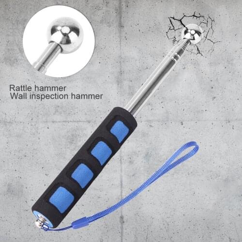 Empty Drum Hammer Inspection Tool Telescopic Thickening Wall Inspection Hammer Drummer Hitting Wall Rod Tile Acceptance Tool