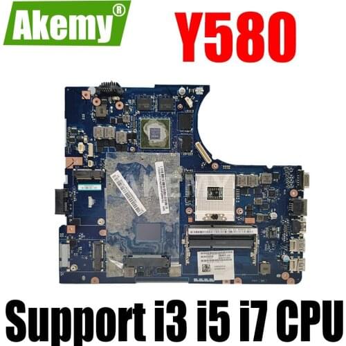 QIWY4 LA-8002P For Lenovo Y580 Laptop Motherboard Y580 notebook pc Mainboard GTX660M 2GB HM76 Support i3 i5 i7 cpu