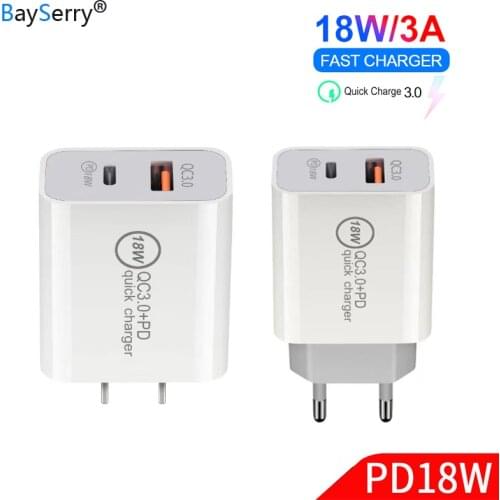 EU/US 18W Multi Quick Charge 3.0 Dual Ports Quick USB Charger PD QC 3.0 for Xiaomi 9 MIX3 Redmi K30 K20 Note 7 8 Turbo Wall Fast