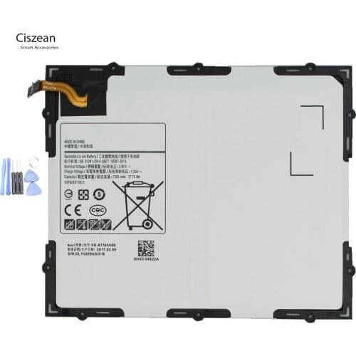 Ciszean 7300mAh EB-BT585ABE Replacement Battery For Samsung Galaxy Tablet Tab A 10.1 2016 T580 SM-T585C T585 T580N+ Tools