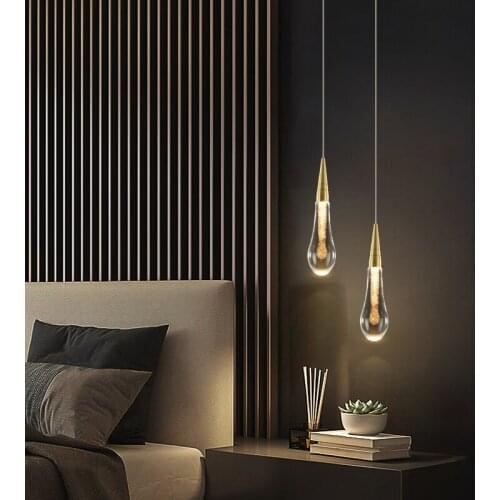 Modern Crystal Glass Led Pendant Lights Dinning Room Hanging Lamp Restaurant Home Lamp Indoor Lighting Staircase Light Fixtures