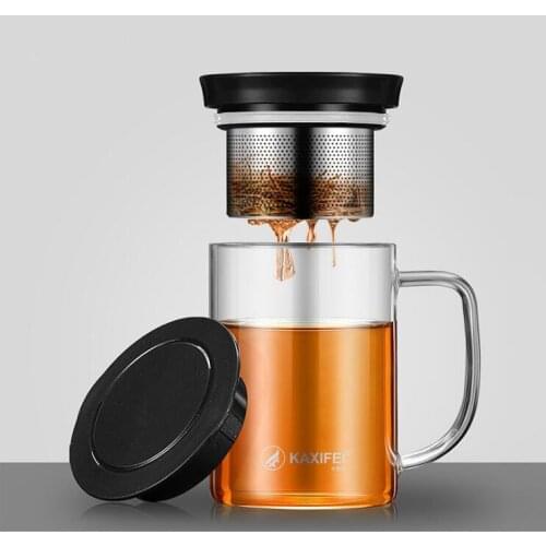 Glass Water Bottle Tea Drink Bottle Infuser Thermos Cup with Handgrip Drinkware Waterbottle Eco-Friendly Tea Infuser Filter Cup