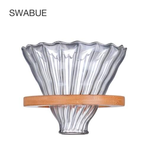 Glass\wooden Coffee Dripper for Japness style V60 Glass Coffee Filter Reusable Coffee Filters