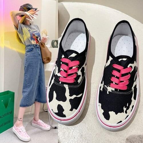Spring and summer new comfortable womens canvas shoes, leopard print strappy shallow mouth all-match flat shoes