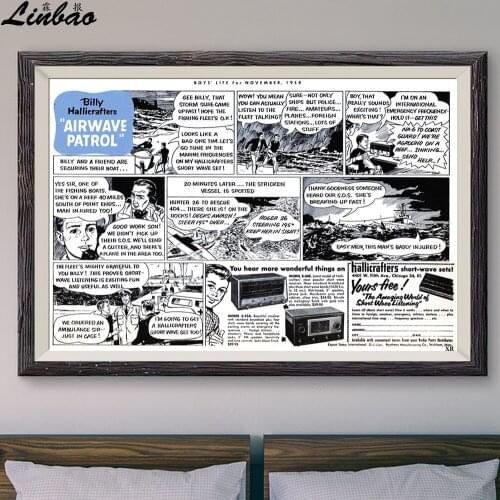 V221 1958 Airwave Patrol! Vintage Classic Movie Print Silk Poster Home Deco Wall Art Gift