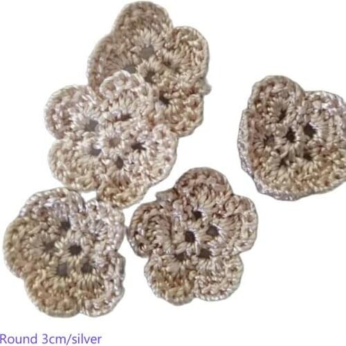 Vintage silver cotton lace placemat cup coaster mug kitchen Christmas table place mat cloth Crochet tea coffee doily glass pad