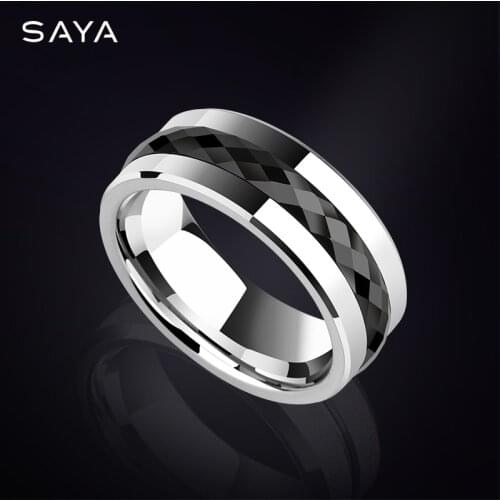 8mm Width Tungsten Ring for Engagement Wedding Rings Band Men Jewelry Rotated Freely Part, Customized, Rotating, Free Shipping