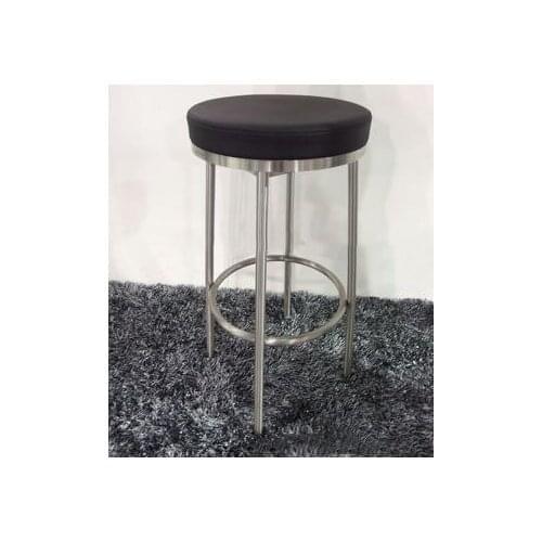 Chinafurniture Fashion simple brushed stainless steel bar chair lounge high chair KTV