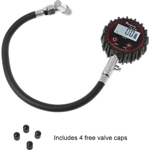 LCD Display Digital Tire Air Pressure Gauge 200 PSI High Accuracy Barometers Monitoring Tools Tester for Car Motorcycle Bicycle