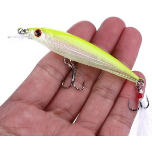 1PCS 9cm 8g Crankbait 3D Eyes Plastic Simulation Fish Hard Plastic Bait with Fishing Tackle Hook for Fish Carp Minnow Tackle