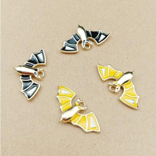 10pcs 15x30mm enamel bat charm enamel charm for jewelry making fashion charm earring pendant fahison charms