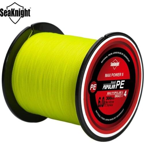 SeaKnight 20pcs/lot TriPoseidon 300M Fishing Line 4 Strands Braided PE Fishing Line Multifilament Fishing Line 8-60LB Wholesale