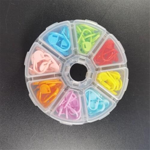 150/104 Knitting Sewing Mark Buckle Colorful Plastic Safty Pin Crochet Lock Mark Pin Cushion Magic Needle Sewing Accessories