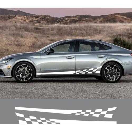 Car Door Side Sticker For Hyundai ACCENT AZERA Elantra GDI GENESIS i10 i20 i30 i40 IX20 IX35 SOLARIS SONATA Tucson VELOSTER 2PCS