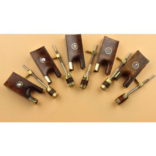 5 pcs 4/4 violin frog snake wood and copper fittings with screw fittings