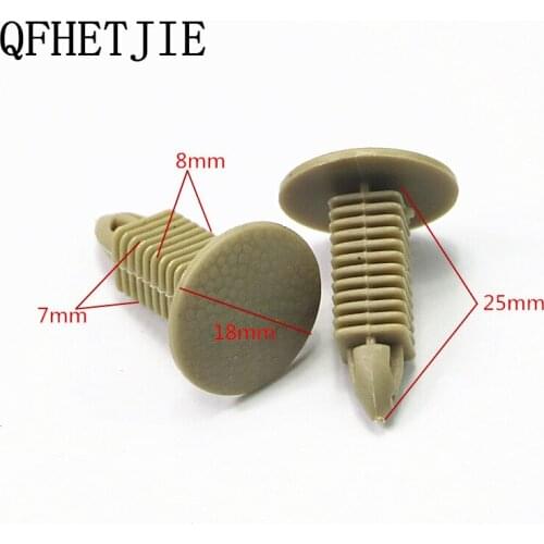 8mm 50pcs Hole Door Rivet Plastic Buckle Car Trunk Small Leather Buckle Ceiling Clip Rivet Auto Fasteners