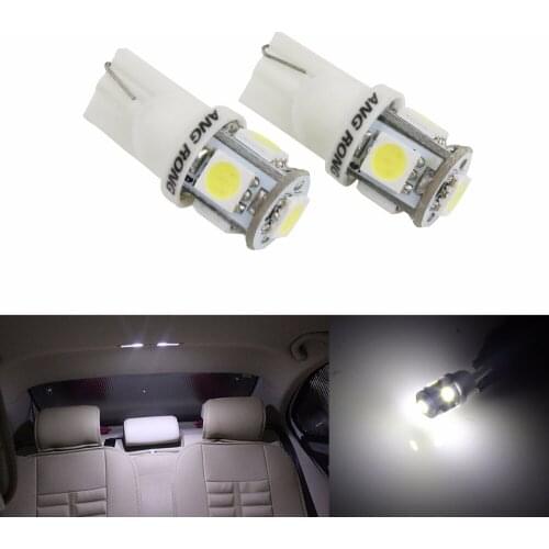 ANGRONG 10x White 5 SMD LED 501 T10 194 W5W Turn Signal Interior Light DRL Sidelight Bulbs 12V For BMW Benz Audi