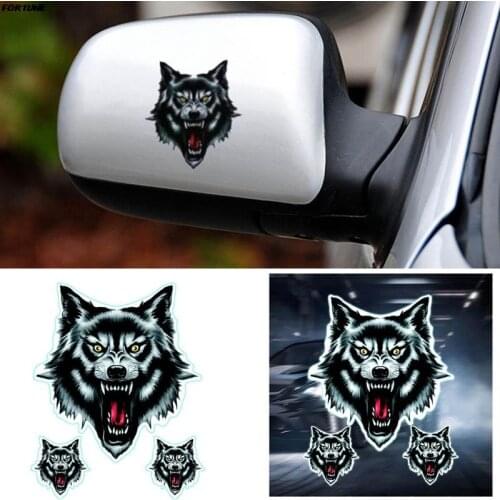 Wolf Head Car Sticker Decals Moto Sticker Car Door Tank Sticker Motorcycle Helmet Decor For Car Interior Decoration Accessories