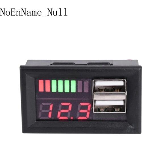 12V Digital Car Motorcycle Voltmeter Voltage Battery Panel Meter w USB 5V Output