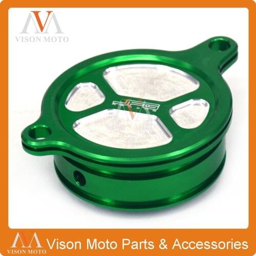 CNC Motorcycle Billet Oil Filter cap Cover For Kawasaki KX450F 06 07 08 09 10 11 12 13 14 15 KLX450R 08 09 10 11 12 13 14 15