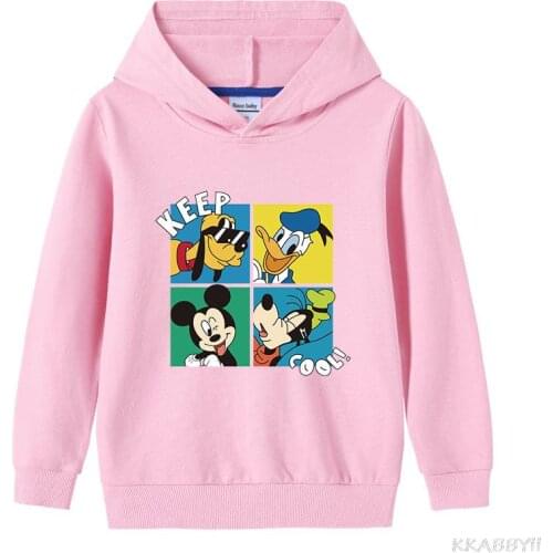 Disney Baby Boy Girl Happy Halloween Cartoon Mickey Print Hoodies Children Clothing Spring Street Sweatshirt Top