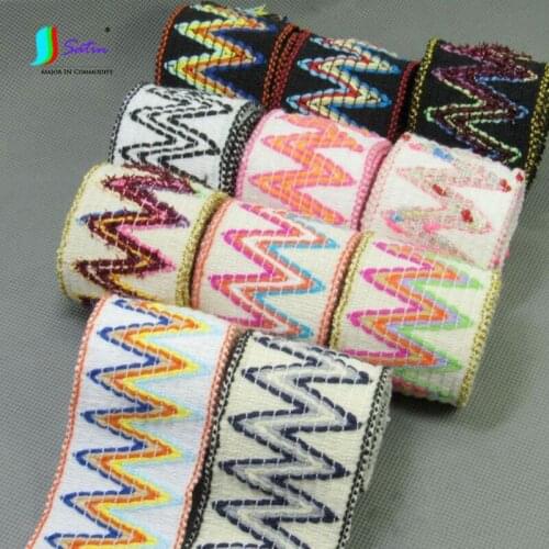 Stripe Pattern Cotton Elastic Band,Skirt Edge Sewing Material Wave Style Thickening High Quality Cotton Elastic Band S0515L