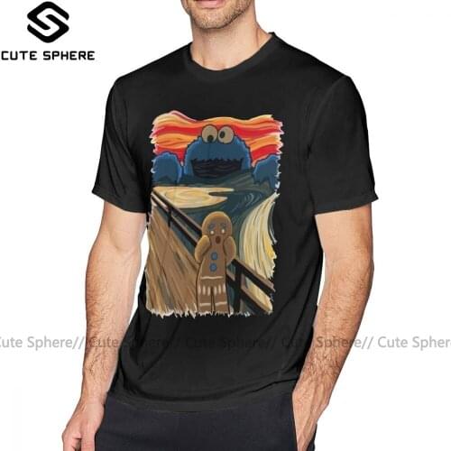 Cookie Monster T Shirt The Cry Cookie Monster T-Shirt Man Funny Tee Shirt Classic Plus size Short Sleeve 100 Cotton Tshirt