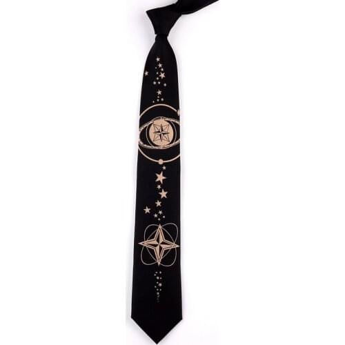 Free Shipping New Male mens Original design printed tie female students personality gift necktie Venus black embroidery 7cm