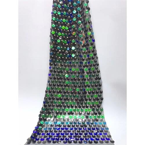 Hot sell design sequins BZL-8.0213 fashionable sequins tulle embroidery french net lace fabric for party dress