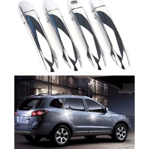 2012 CHROME CAR DOOR HANDLE COVER TRIM MOLDING For Hyundai Santa Fe 2007 2008 2009 2010 2011 2012 Free Drop Shipping