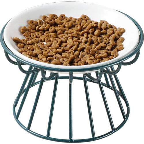 Pet Ceramic Bowl Nordic Cat Bowl Tall Ceramic Cat Food Bowl Snack Canned Plate Anti-cervical Spondylosis Cat Food Bowl