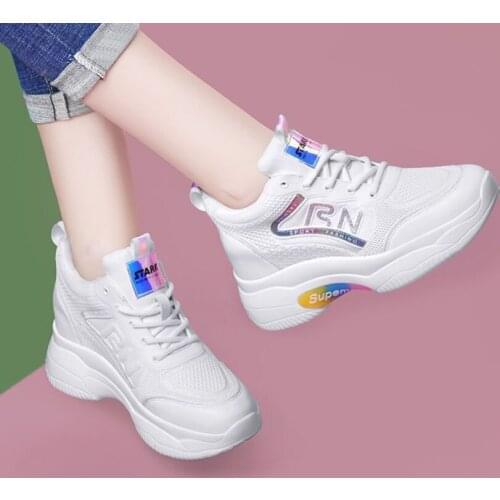 Flat Platform Shoes Women New Casual Platform Zapatos De Mujer Air Cushion Sneakers Female Knitting Soft Fashion Shoes