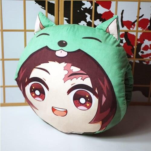 Anime Demon Slayer Pillow Doll Kimetsu no Yaiba Kamado Tanjirou Nezuko Hashibira Inosuke stuffed doll warm hands 45cm