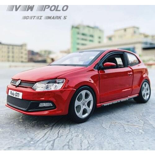 Bburago 1:24 Volkswagen POLO GTI MARK 5 simulation alloy car model crafts decoration collection toy tools gift