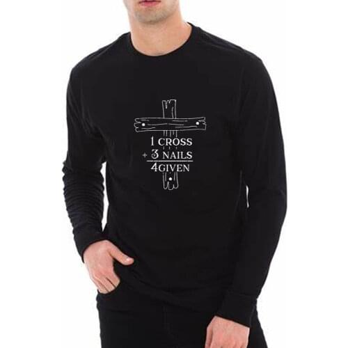 TARCHIA 2021 New Cross Oversized Homme Slim Fit Brand Mens T-Shirt Cotton Tops Men Tee Long Sleeve Fun Autumn Print Shirt